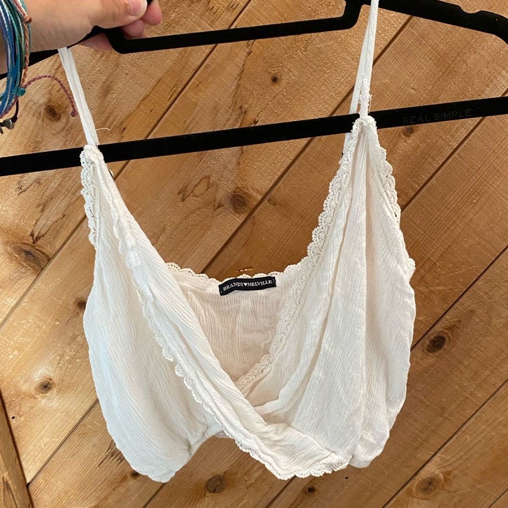 White brandy melville crop top